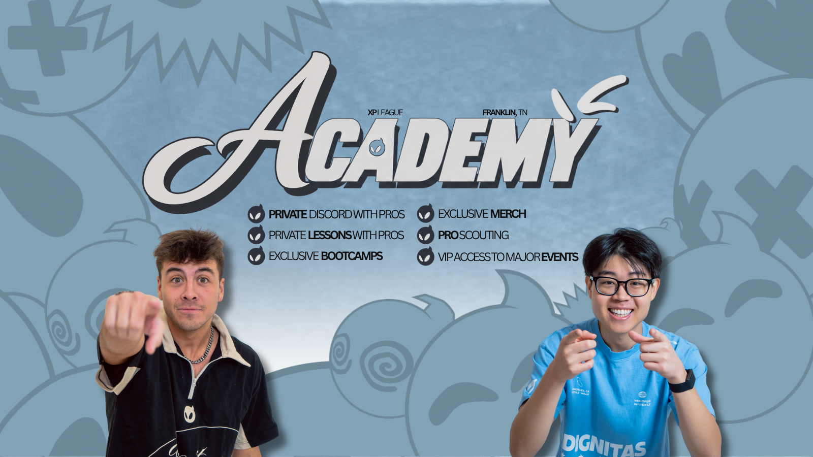 Dignitas Academy private Discord, lessons, bootcamps, scouting, merch, and event access